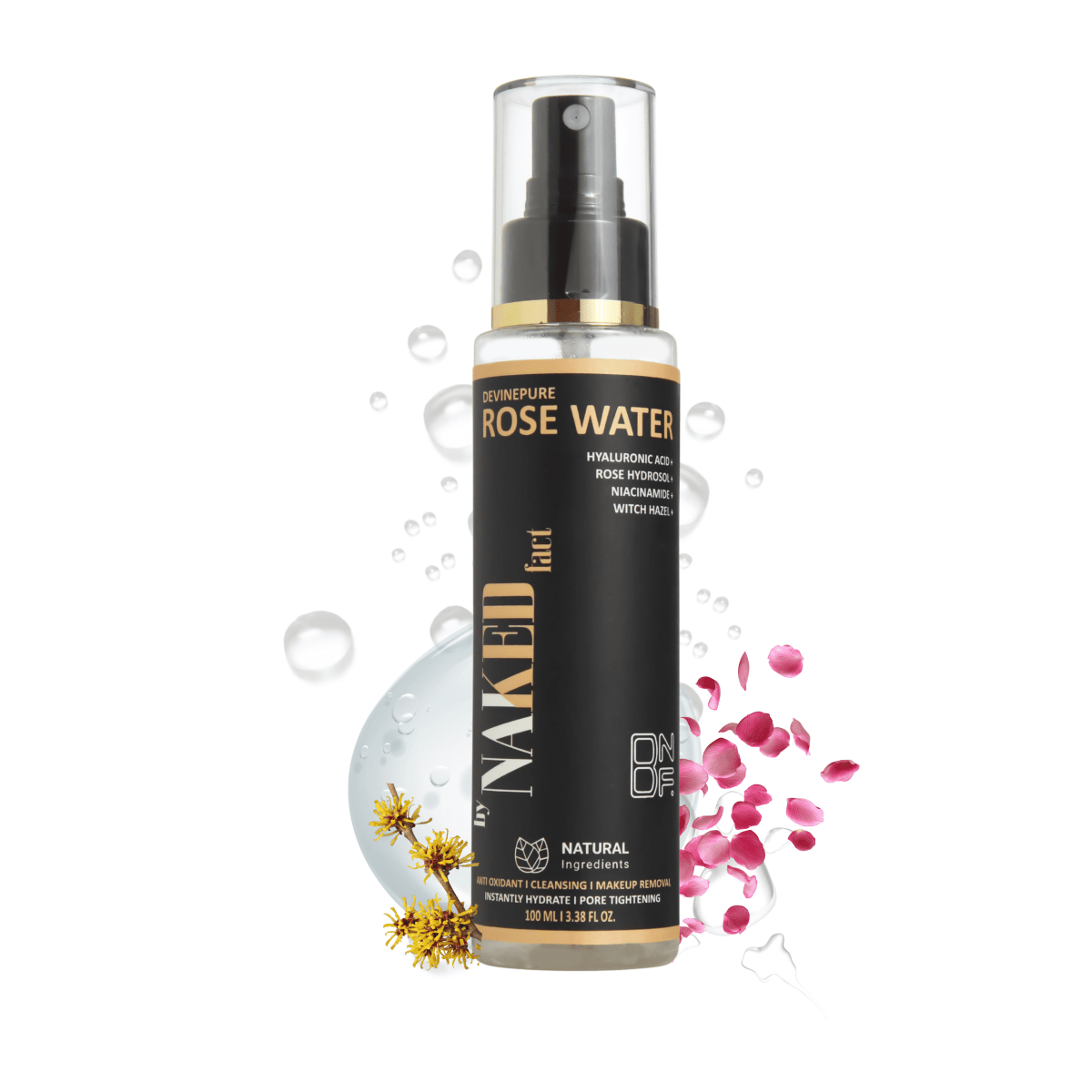 DivinePure 100% Pure Rose Water- Balances & Restores Skin's pH Levels