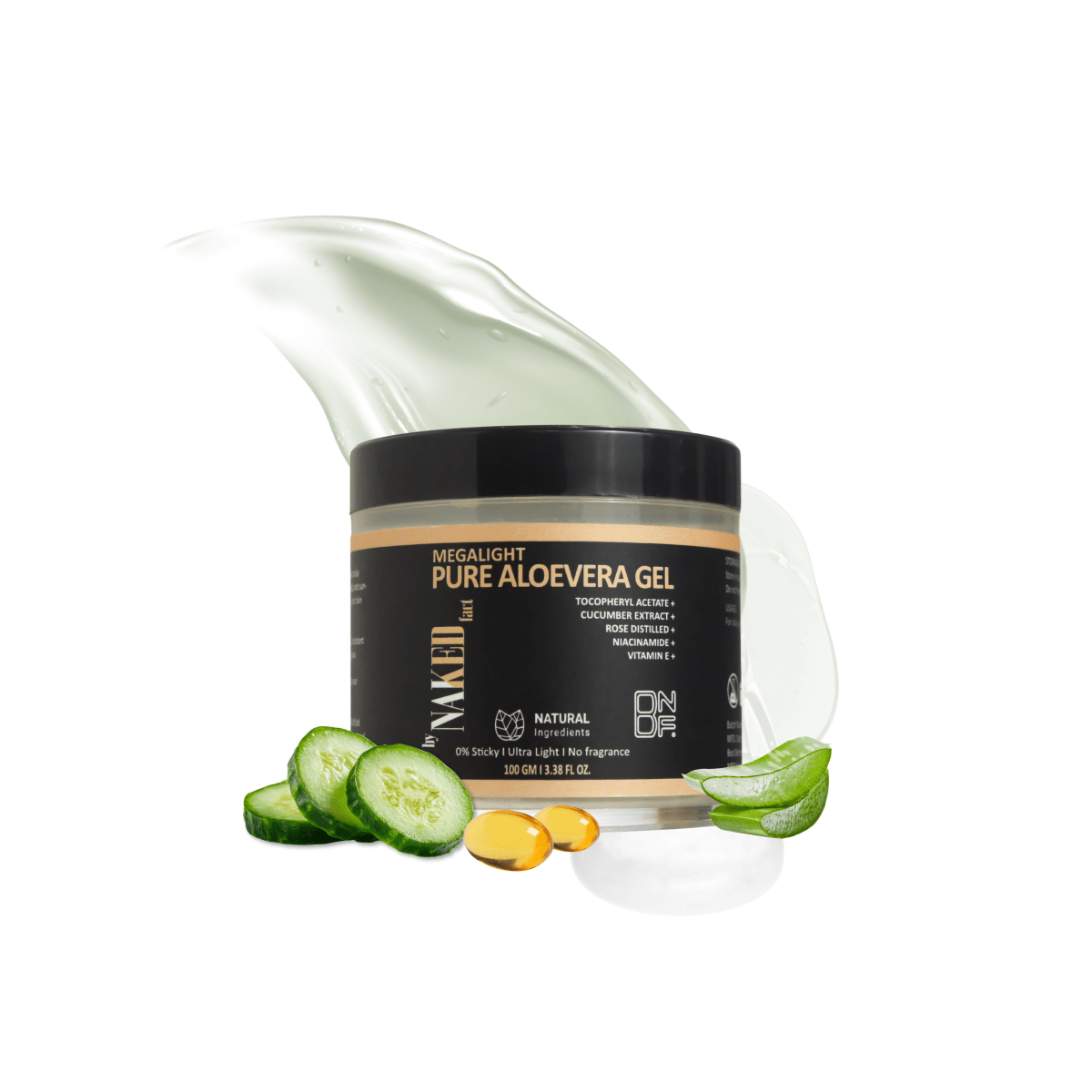 Megalight Pure Aloevera Gel for Face, Skin & Hair