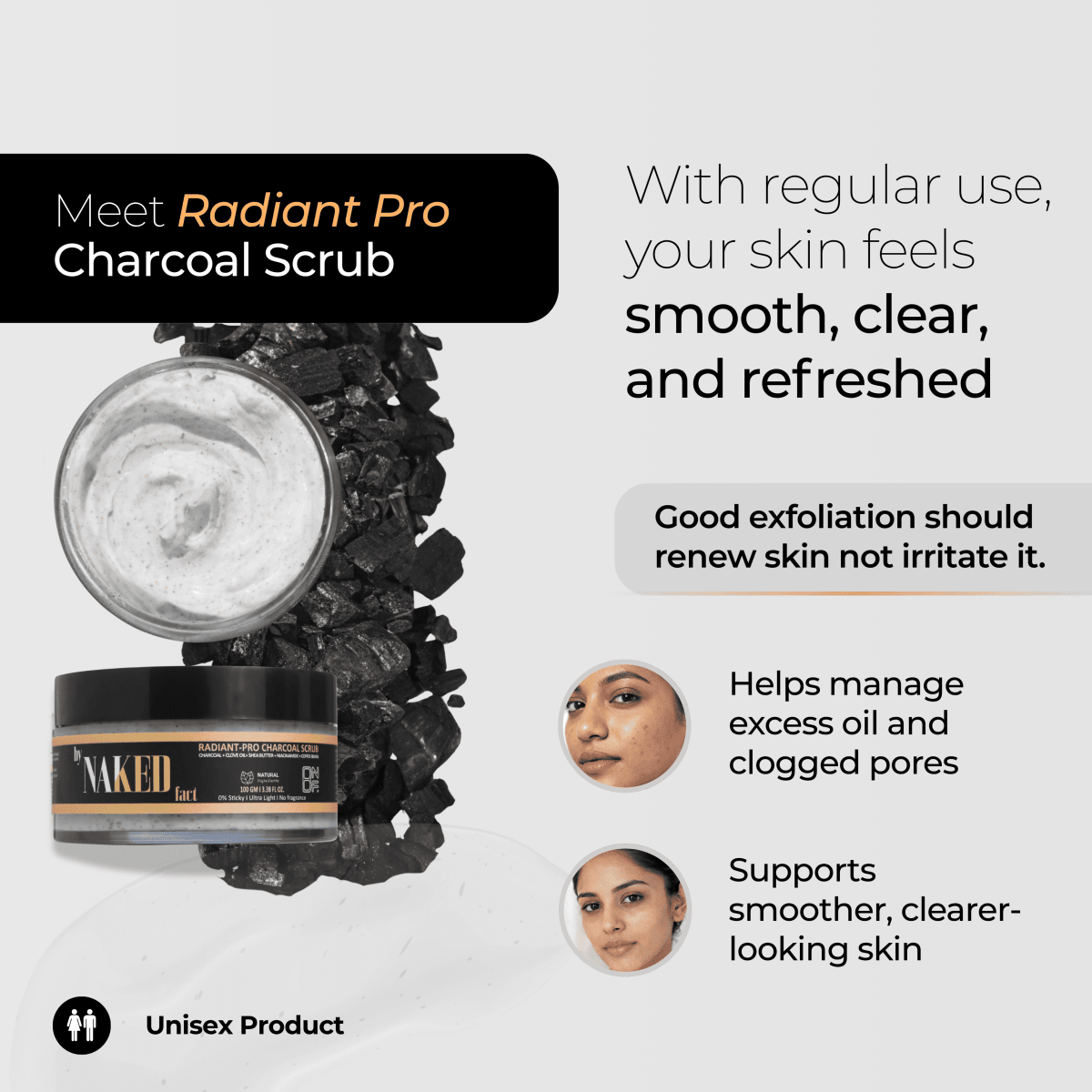 Radiant-Pro Charcoal Scrub for Pollution Defence