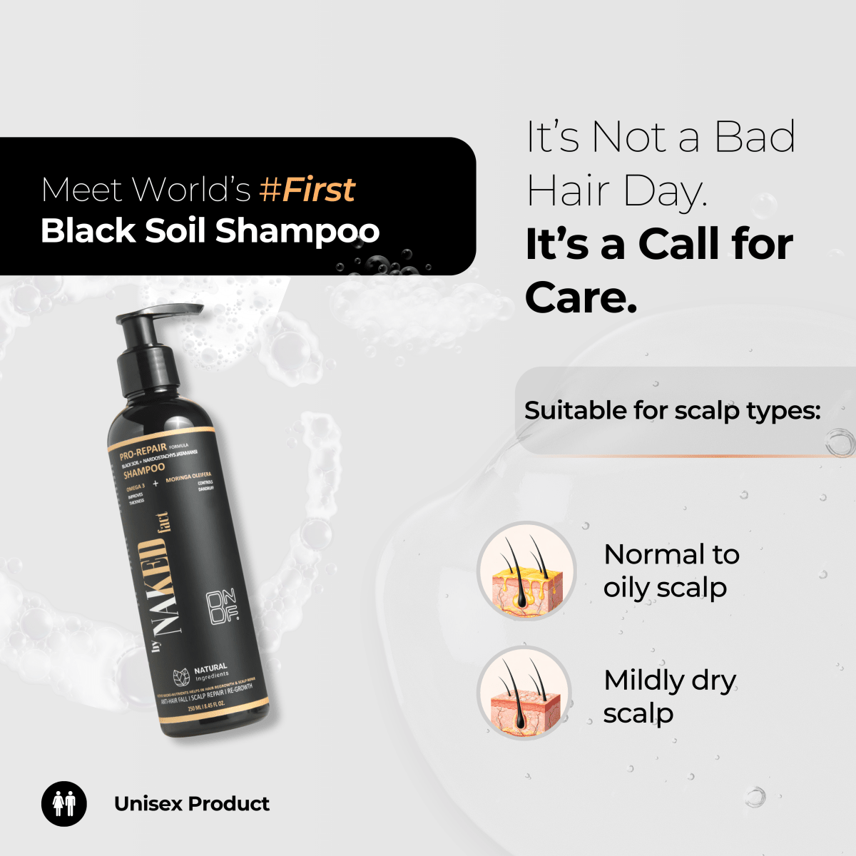 Black Soil Shampoo - Control Dandruff & Hair Repair