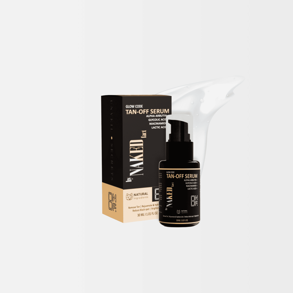 Glow Code Tan-Off Serum- Uneven Skin Tone, Reduce Black Spots & Brighten Skin