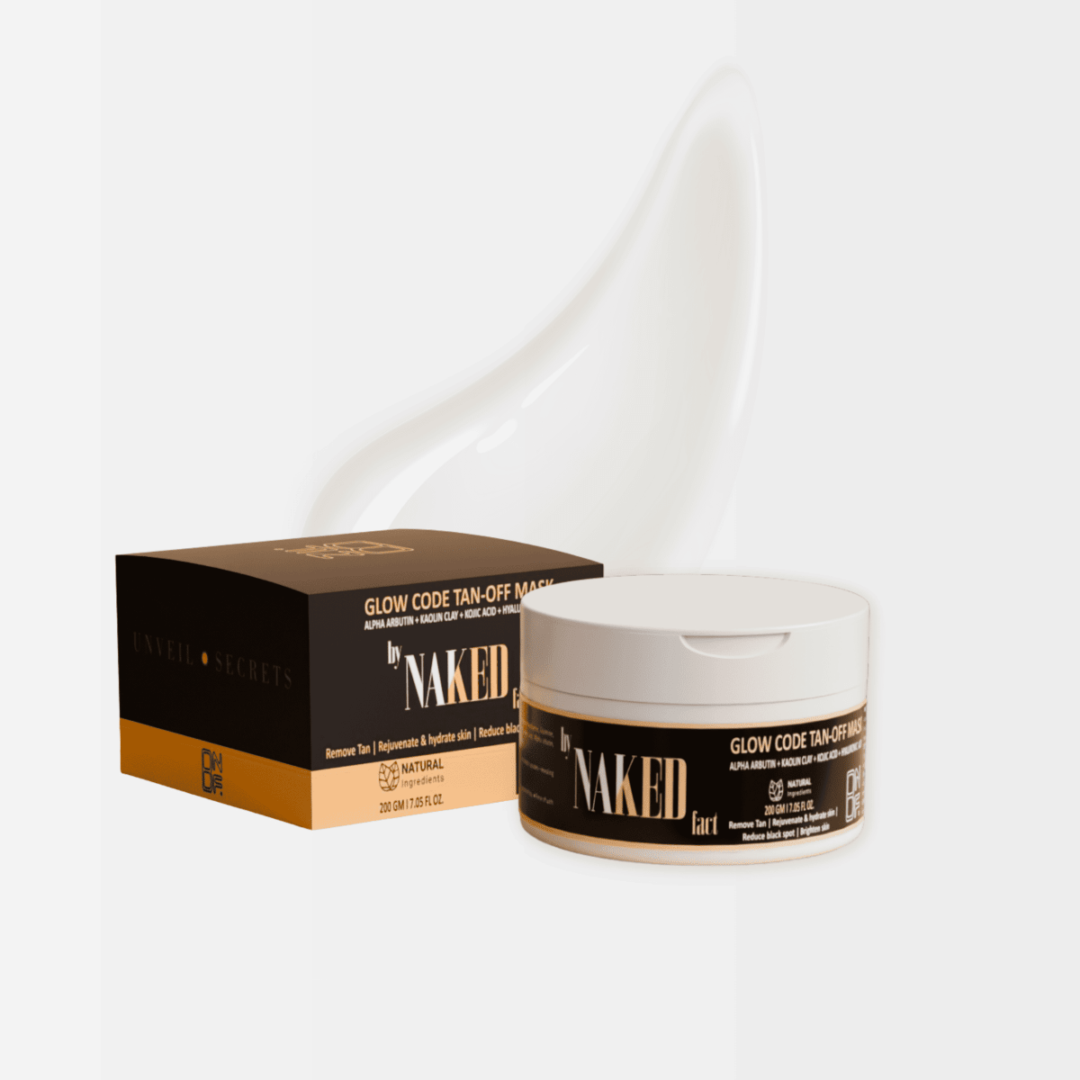 Glow code tan-off mask