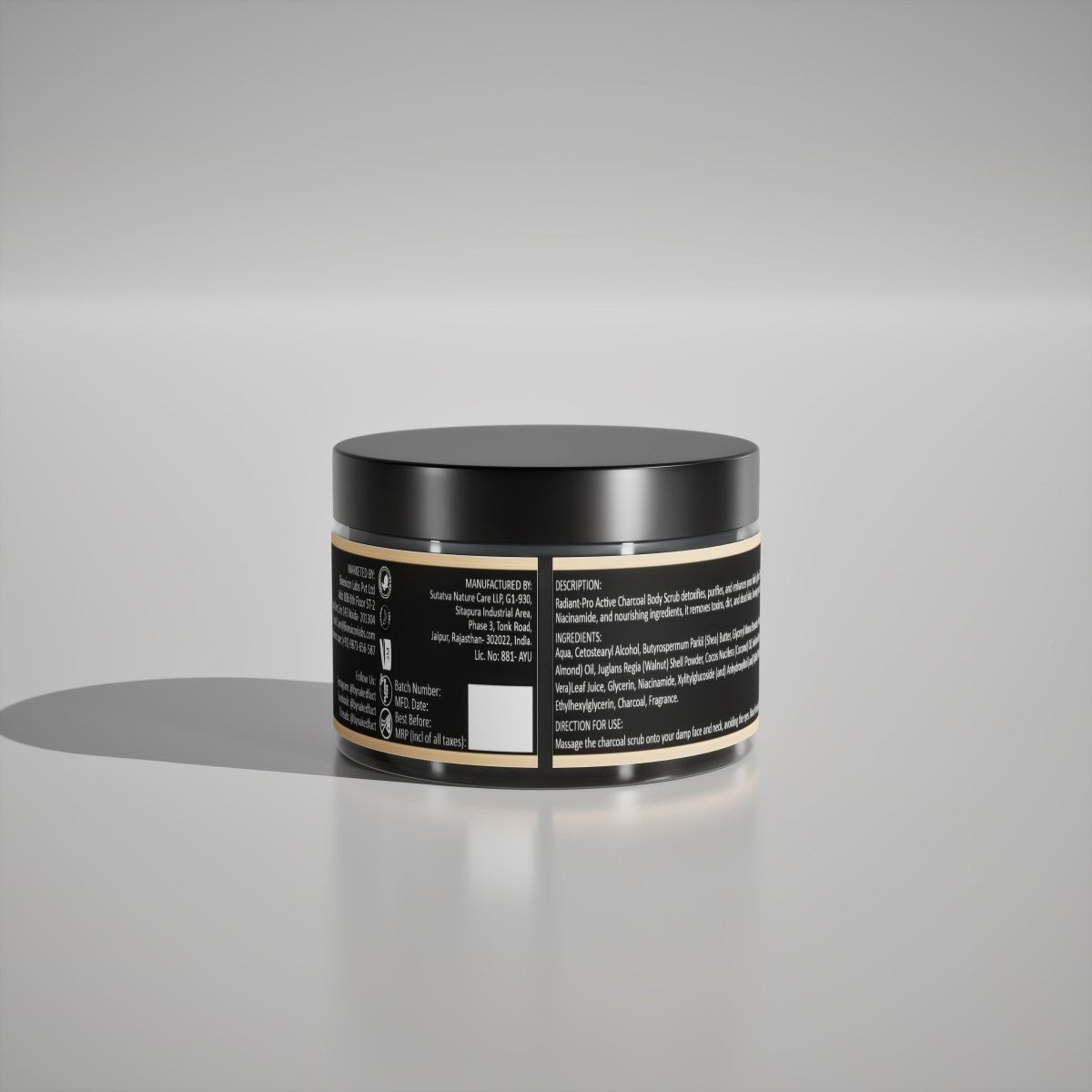 by NAKED fact Charcoal body scrub