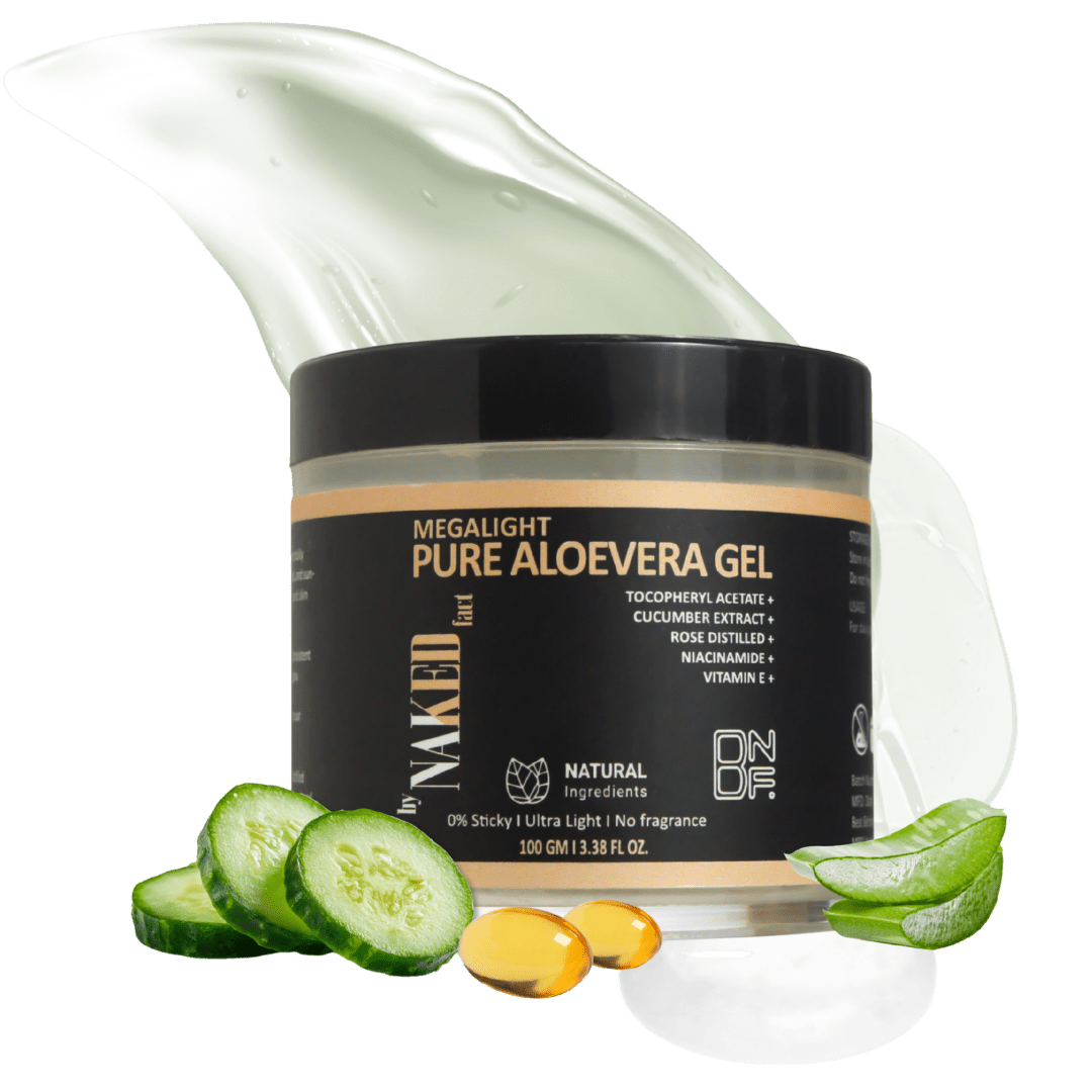 Megalight Pure Aloevera Gel for Face, Skin & Hair- Daily Use