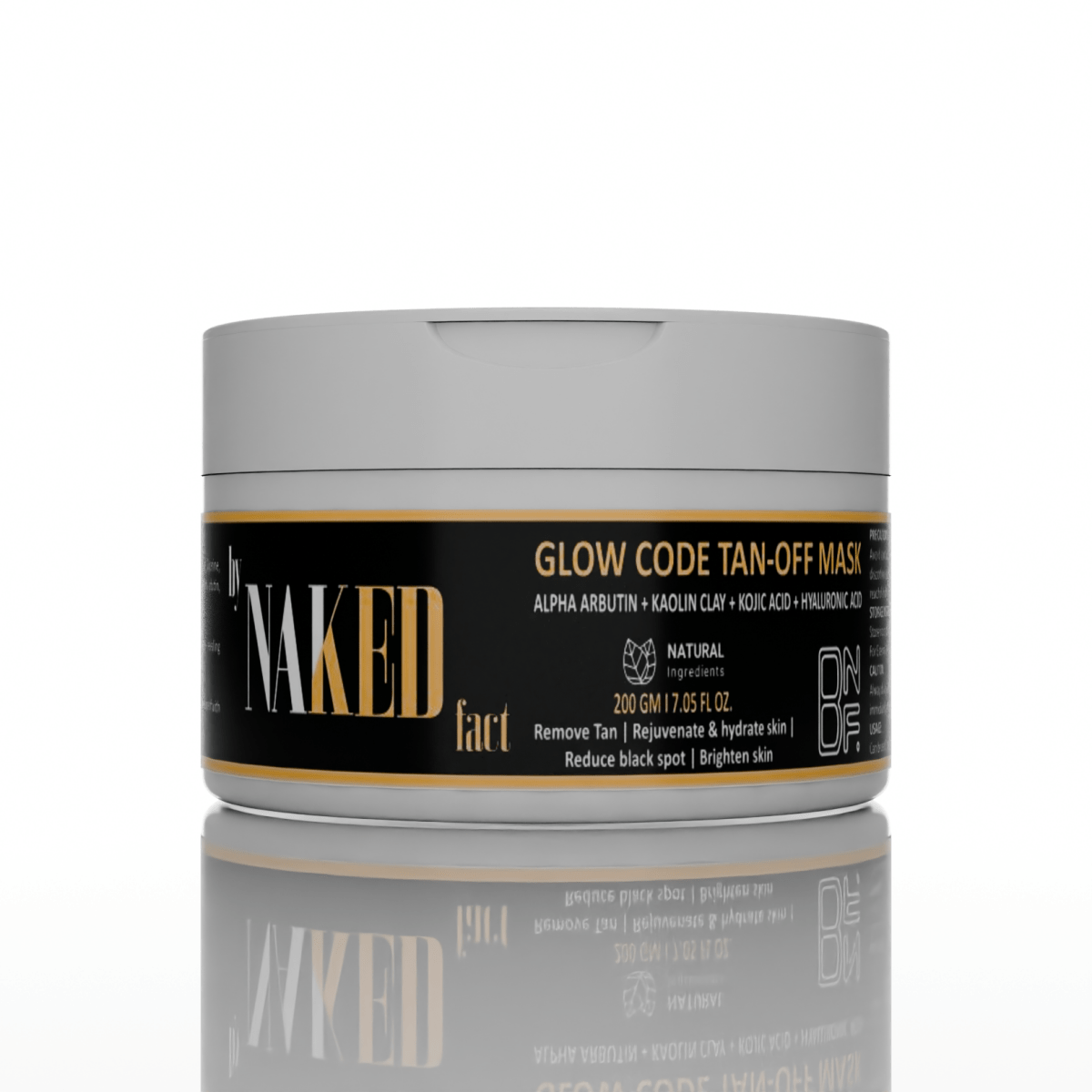 Glow code tan-off mask